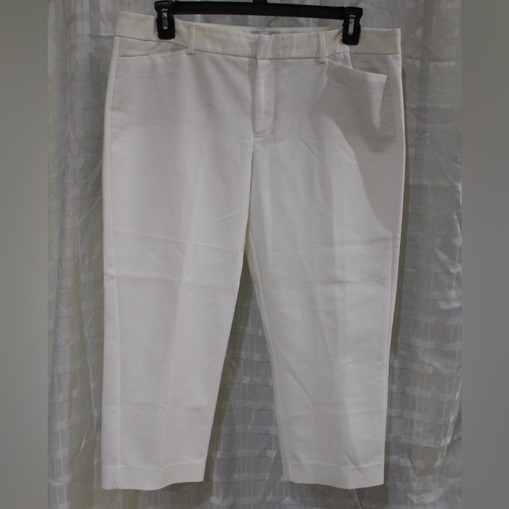 Elle white capri slacks size 14 women’s